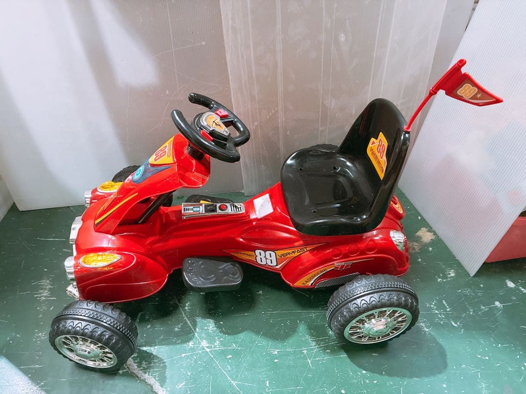 【ジャンク】電動カート 子供用 電動乗用カー レーシングカート 4輪 説明書付き