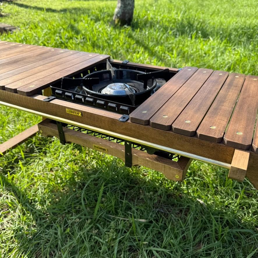 タフ丸金具 ウォルナット 木×エキスパンドメタル×真鍮パーツ IGTフレーム対応