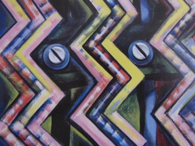 岡本太郎、【足場】、希少な大判額装用画集より、新品高級額装付、巨匠