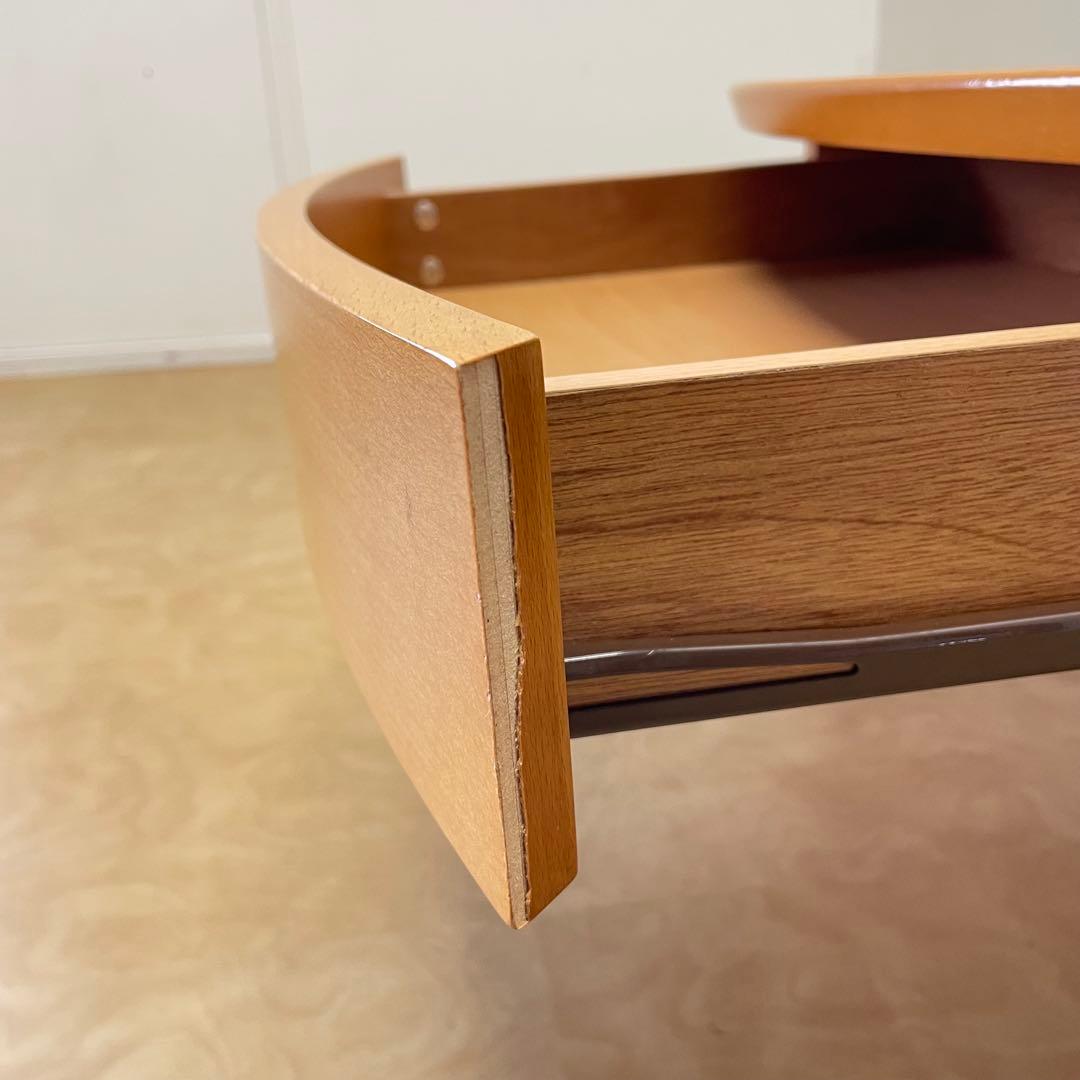 蛇腹 引き出し 楕円テーブル オーバルテーブル ローテーブル 北欧スタイル