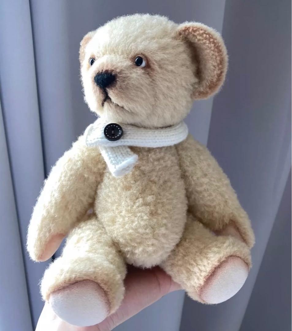 眠気がでてきたくま ぬいぐるみ ハンドメイド 海外作家様 テディベア
