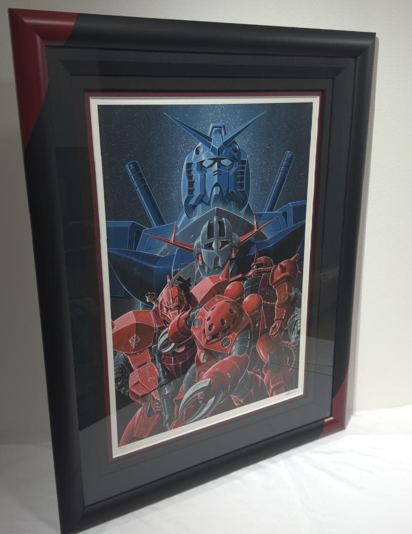 大河原邦男 サイン入り 版画 赤い彗星 機動戦士ガンダム 複製原画