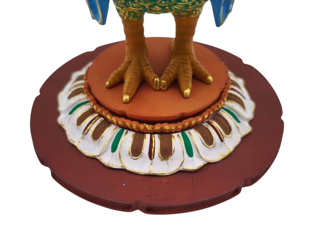 孔雀明王 極彩色 彩色仏像 2.0サイズ 約23.5cm