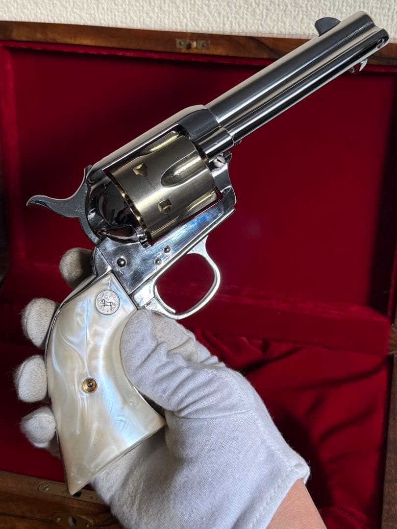 木製化粧箱付 HWS ハートフォード コルト SAA オールシルバー モデルガン