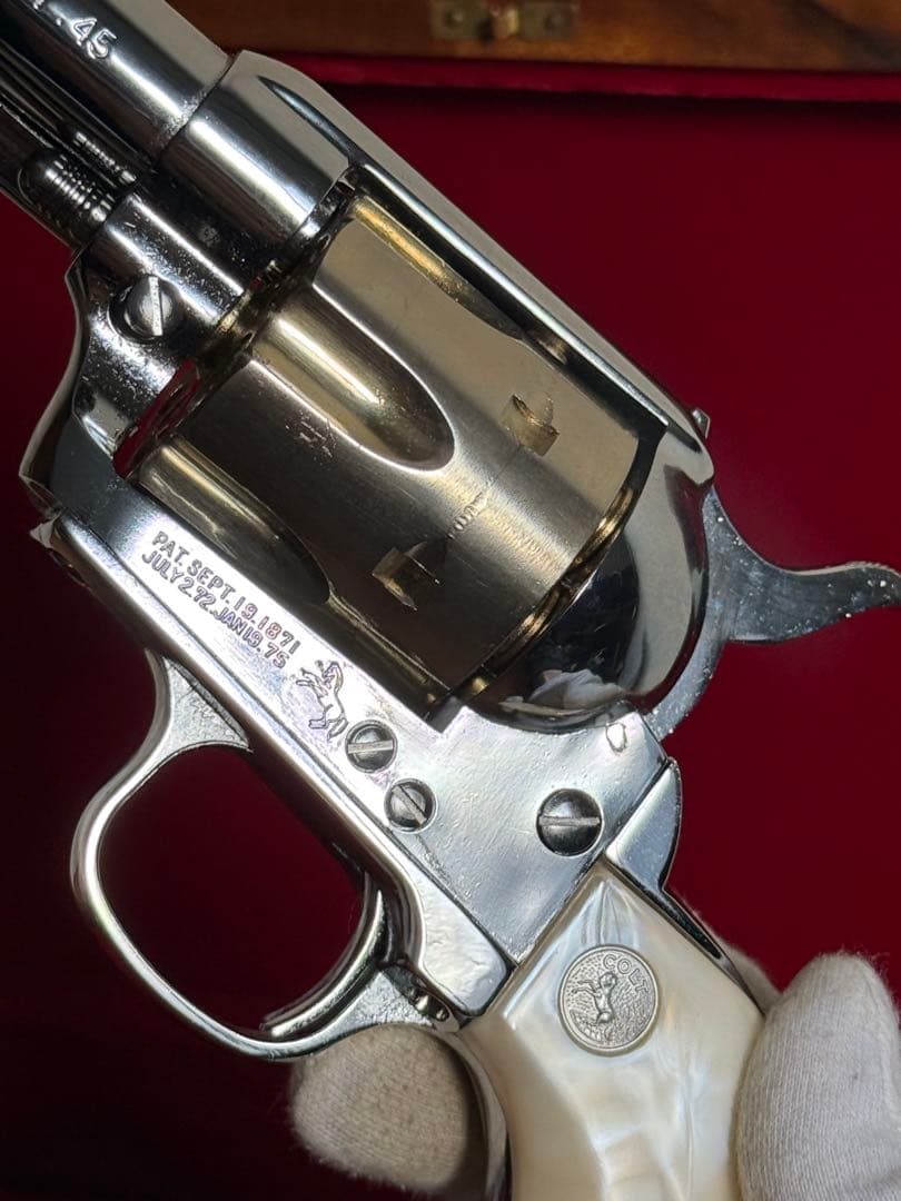 木製化粧箱付 HWS ハートフォード コルト SAA オールシルバー モデルガン