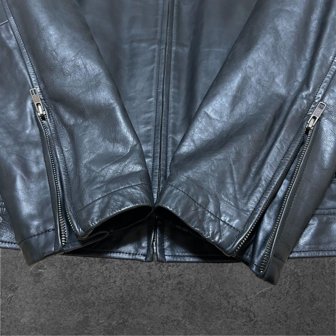 90s 00s OLD GAP 本革 シングルライダース レザージャケット