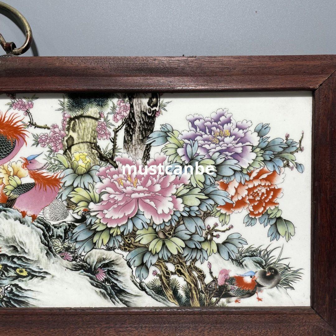 景徳鎮 陶板画 祥鳳来儀 客間 玄関 茶室 寝室装飾品 工芸品 掛画 置物