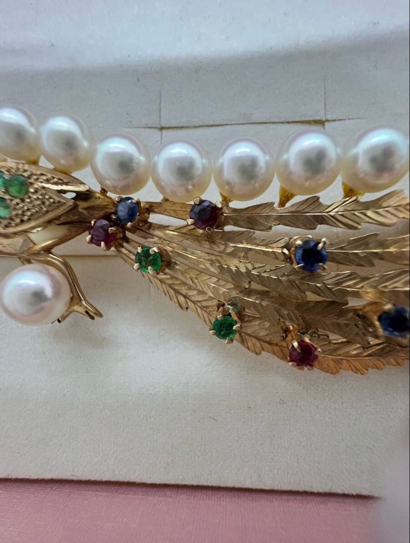 h*i様 K14 ブロー パール 真珠 ルビー エメラルド サファイア 翡翠 1