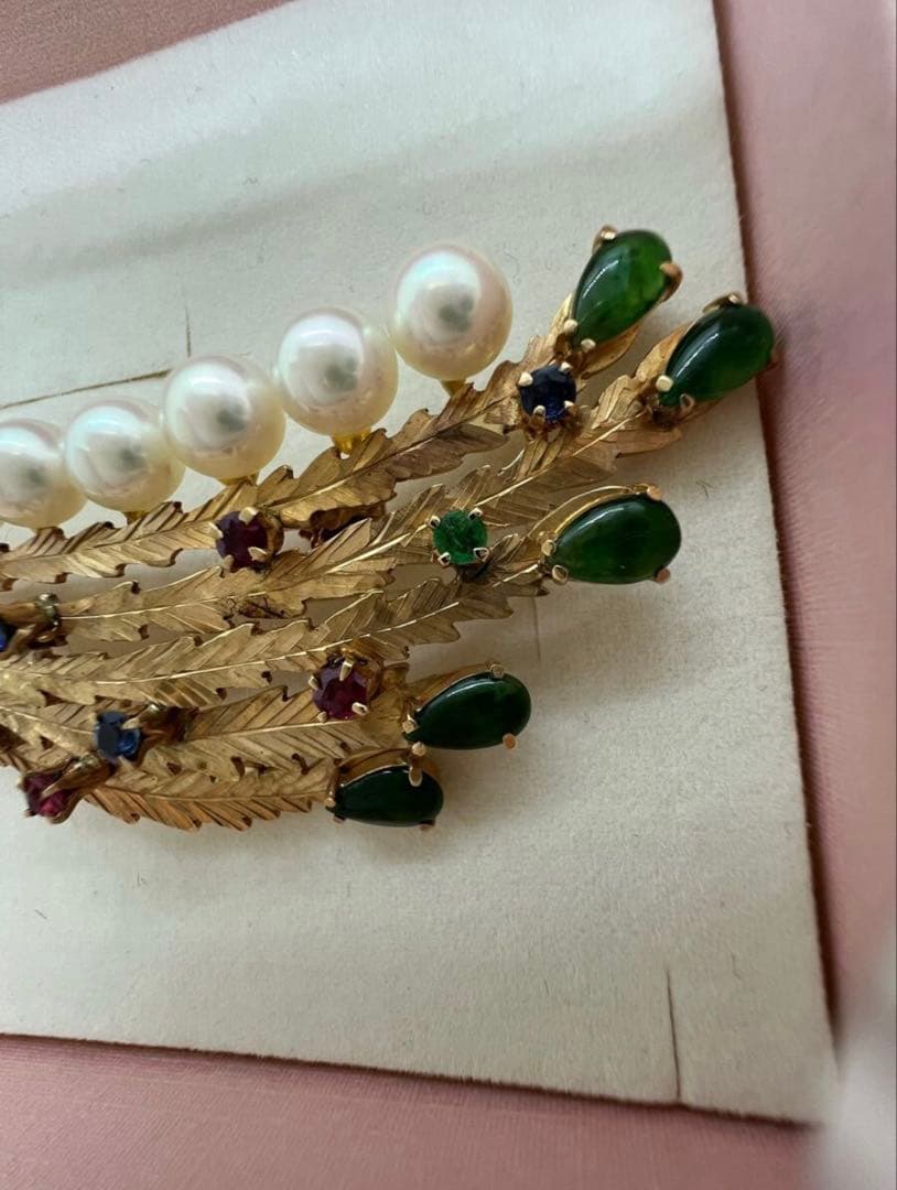 h*i様 K14 ブロー パール 真珠 ルビー エメラルド サファイア 翡翠 1