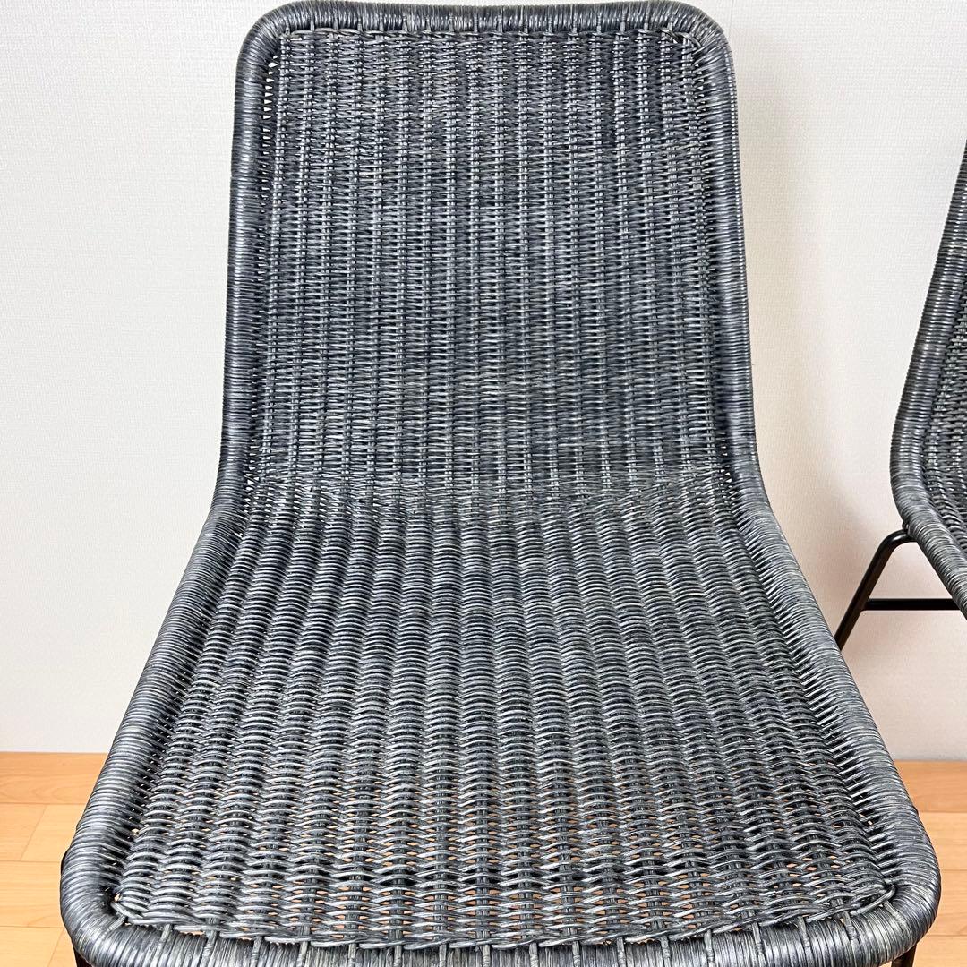 【展示未使用】Oliver オリバー　正規品　藤 ラタンチェア 2脚セット