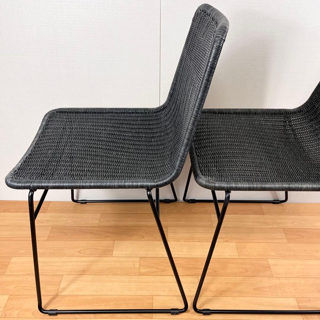 【展示未使用】Oliver オリバー　正規品　藤 ラタンチェア 2脚セット