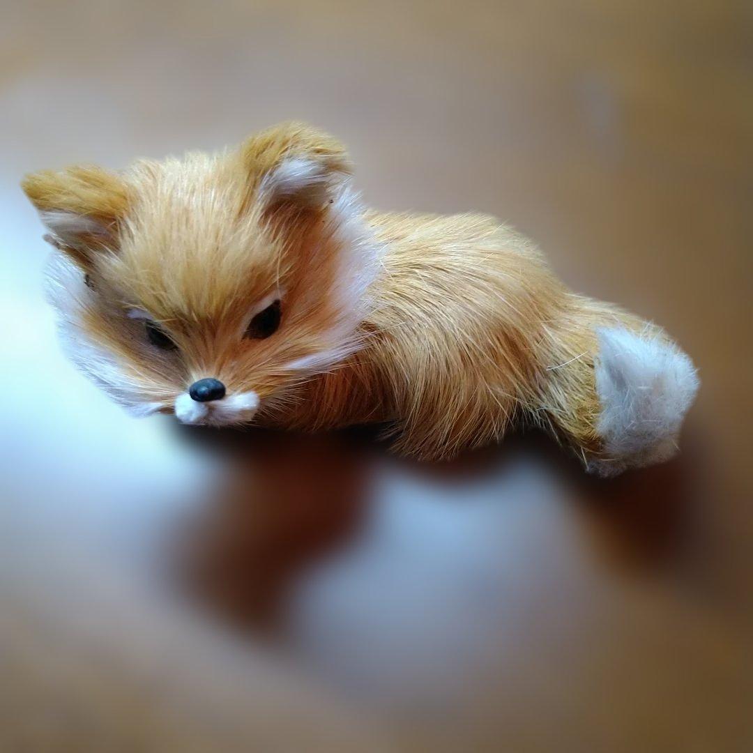 キツネ3体の置物　ビンテージ　ハンドメイド　一点物
