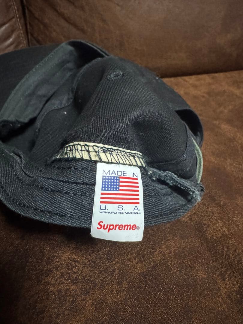 シュプリーム　チノ　キャンプキャップ　ジェットキャップ　ブラック　黒　24FW