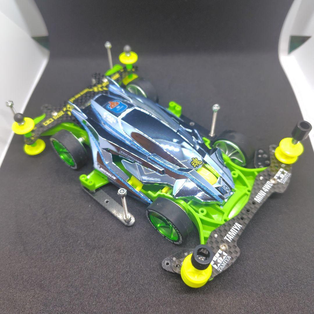 ミニ四駆完成品　デクロス01 DCR01 ライトブルーメッキボディ