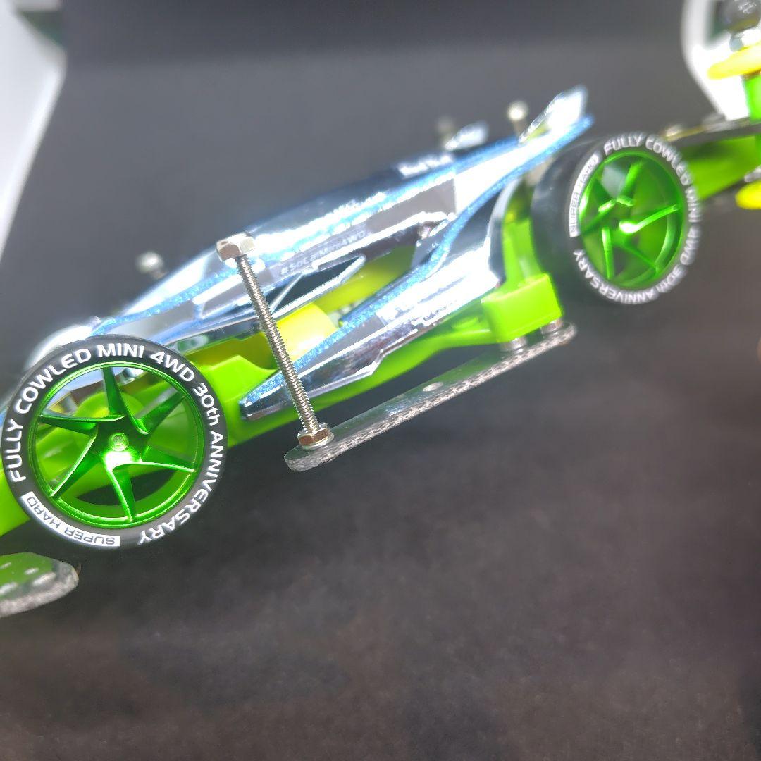 ミニ四駆完成品　デクロス01 DCR01 ライトブルーメッキボディ