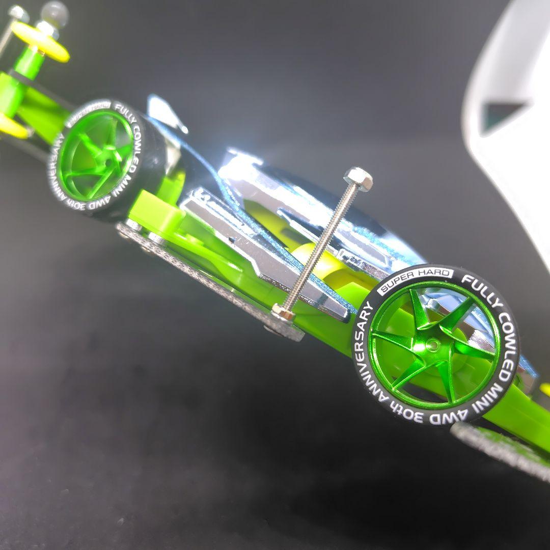 ミニ四駆完成品　デクロス01 DCR01 ライトブルーメッキボディ