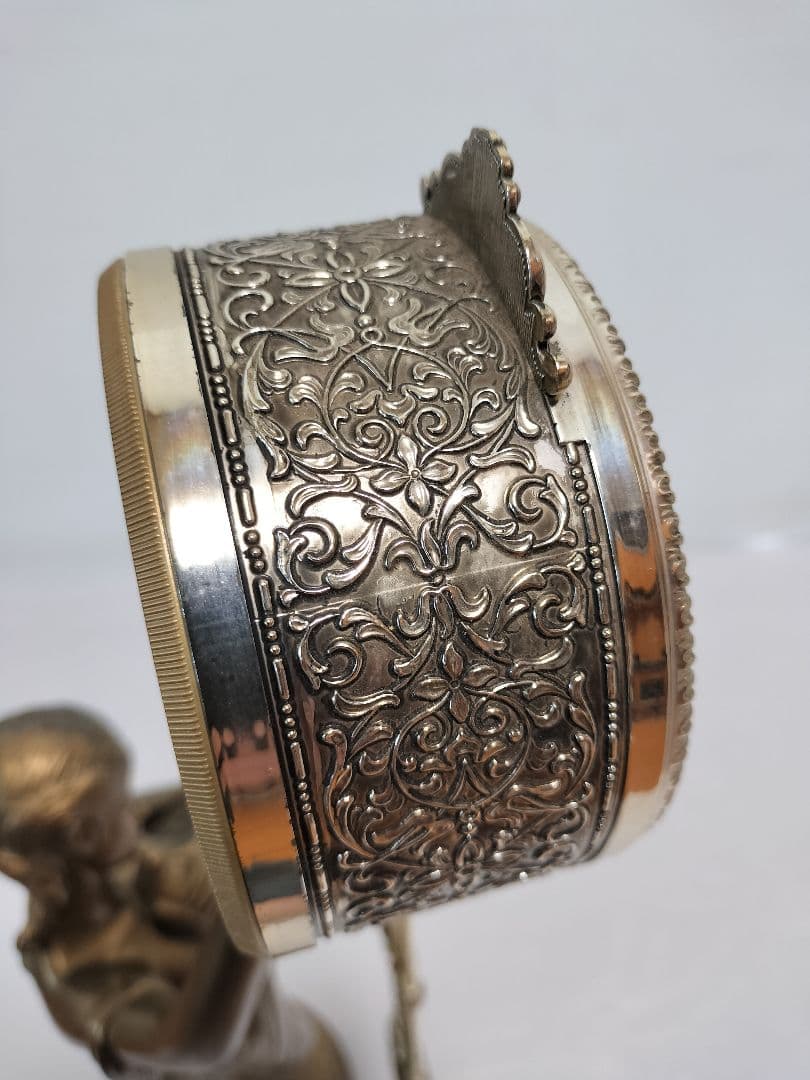 CITIZEN　シチズン　新平和の女神　振り子置き時計　金色イブシ仕上げ　像