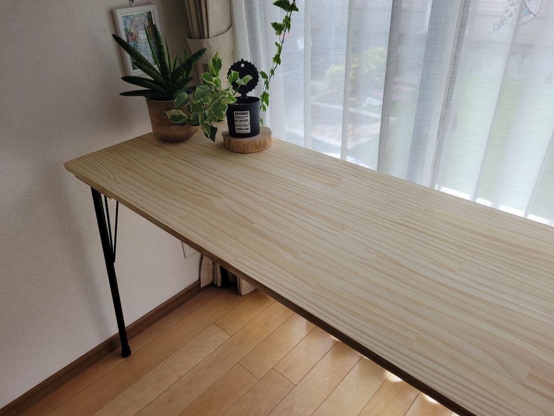 【∮mei∮さん】156×38高さ72ナチュラルクリア　カウンターテーブル