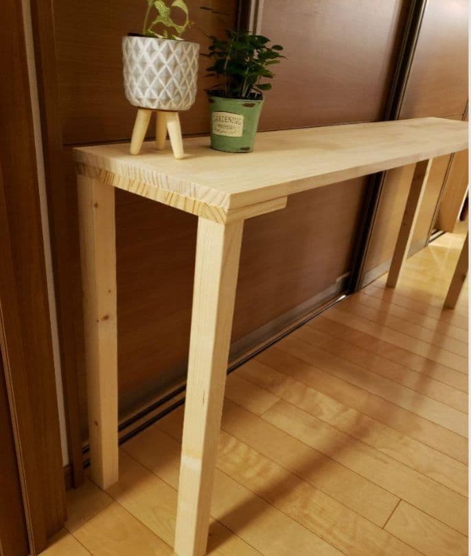 【∮mei∮さん】156×38高さ72ナチュラルクリア　カウンターテーブル