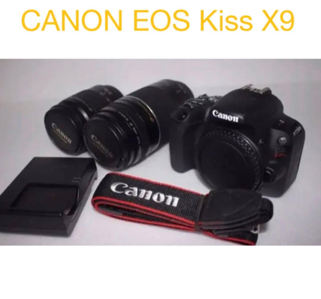 デジタル一眼レフカメラcanon kiss x9標準&望遠ダブルレンズセット