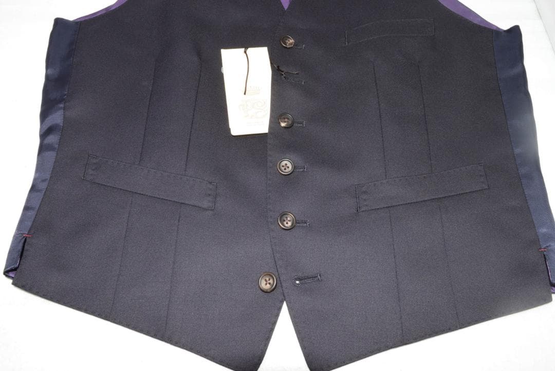 新品☆Paul Smith COLLECTION ベスト☆紺☆Lサイズ☆裏地紫