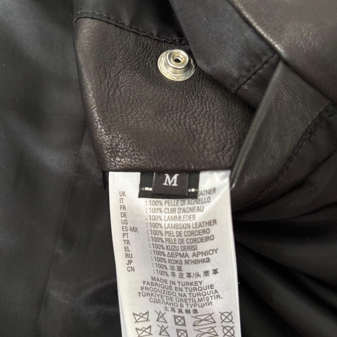 【極美品✨】ディーゼル　レザージャケット　シングル　ラムレザー　ライダース　黒