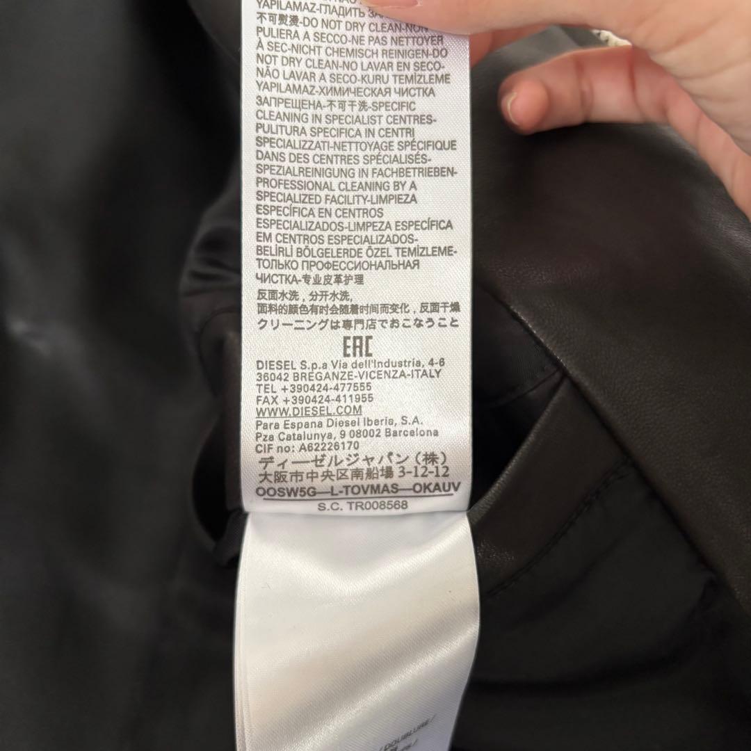 【極美品✨】ディーゼル　レザージャケット　シングル　ラムレザー　ライダース　黒