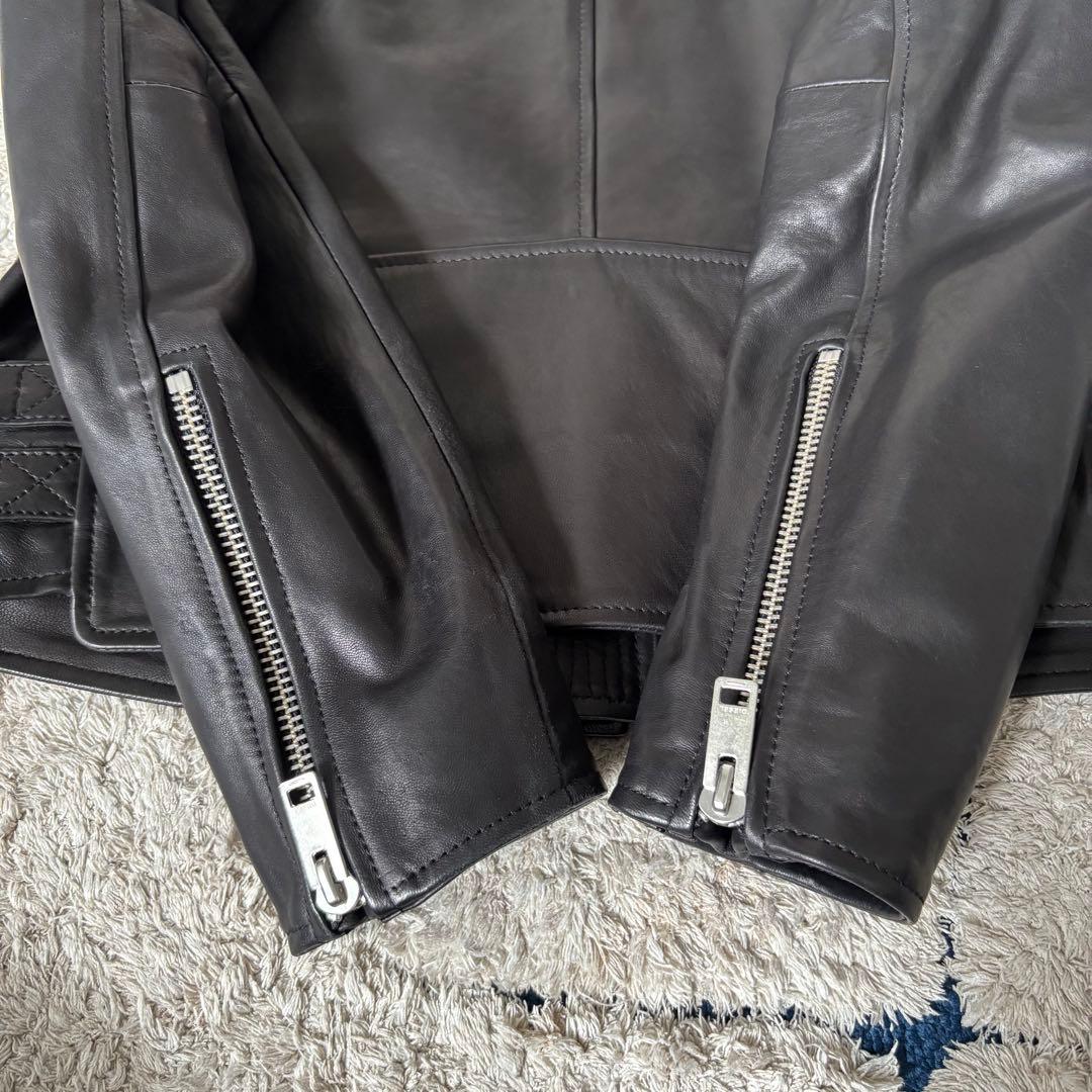 【極美品✨】ディーゼル　レザージャケット　シングル　ラムレザー　ライダース　黒