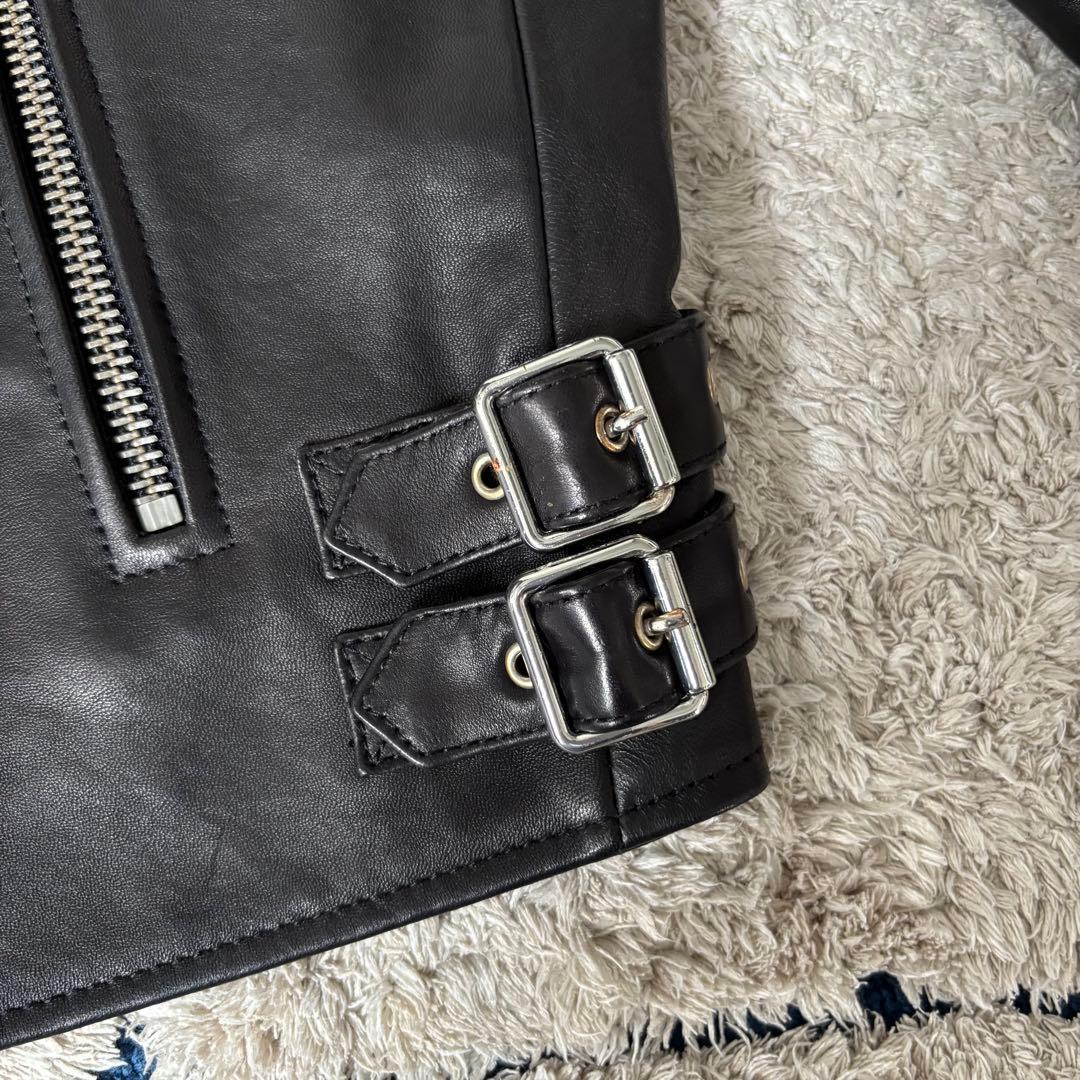 【極美品✨】ディーゼル　レザージャケット　シングル　ラムレザー　ライダース　黒