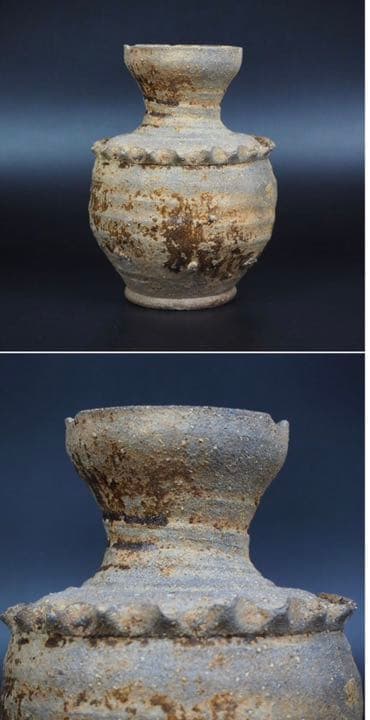 送料無料　出土品 南北朝時代褐釉壺　高17ｃｍ