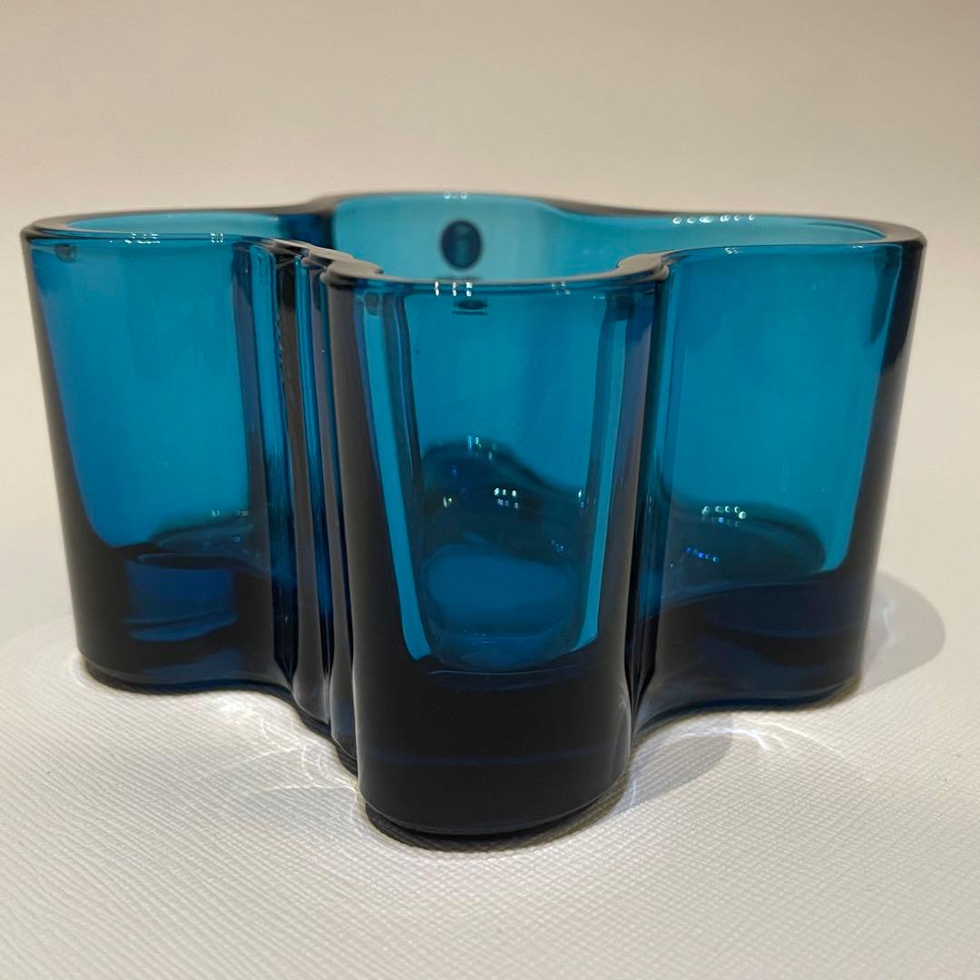 イッタラ　アルヴァ・アアルト　キャンドルホルダー　55㎜　ターコイズブルー