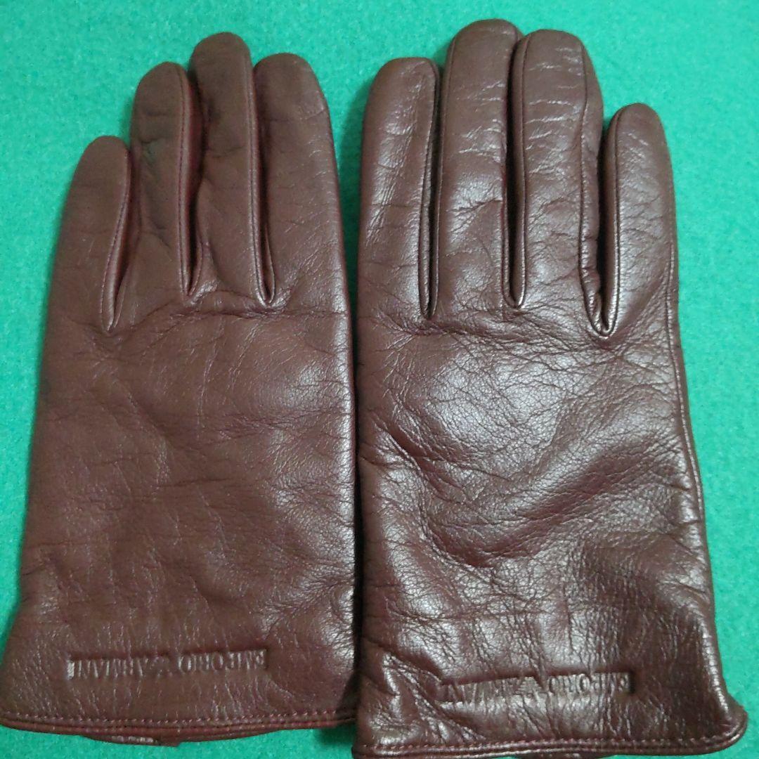 EMPORIO ARMANI 手袋 ワイン グローブ エンポリオ アルマーニ