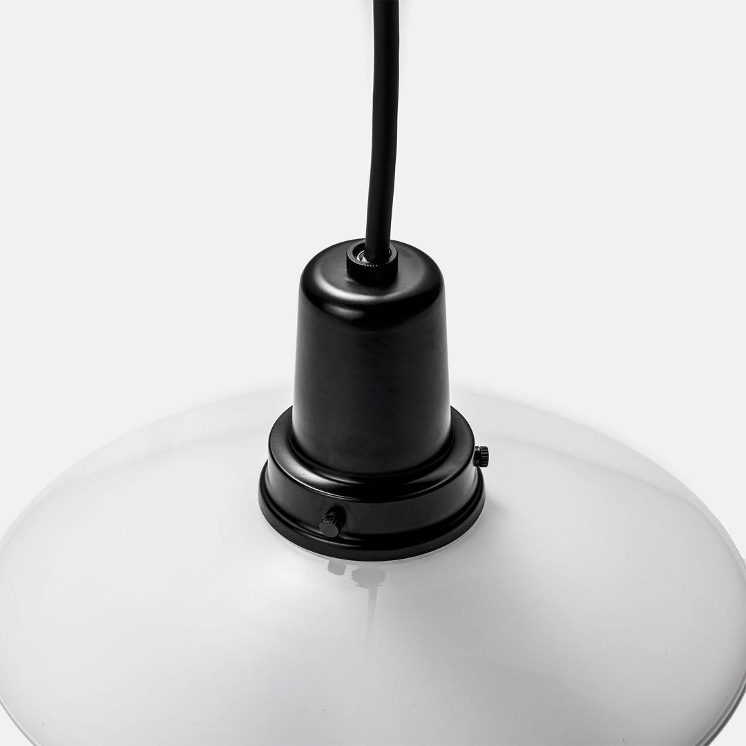 レトロ　ペンダントライト 乳白×ブラック