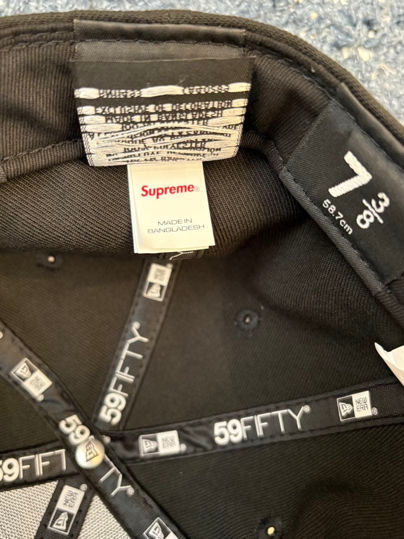 Supreme ベースボールキャップ 7 3/8 ブラック