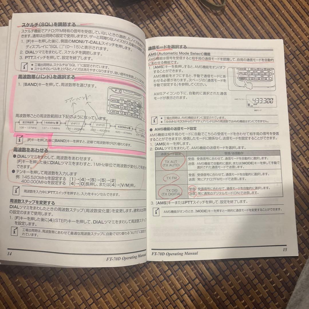 Yaesu FT-70Dトランシーバー