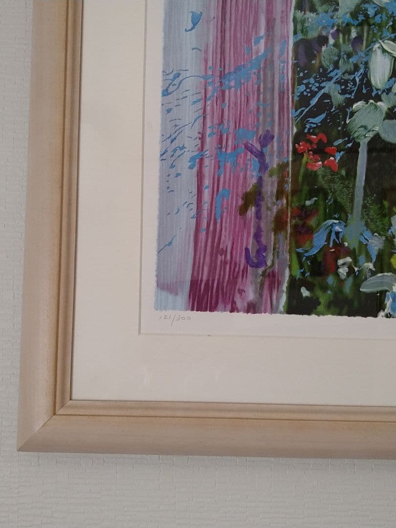 【真作】　シルクスクリーン　トレンツ・リャド「黄昏の光」遺族のサイン