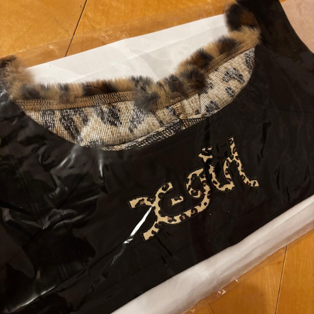 X-girl Stages×LOVOT　レオパファーフーディ(ブラック)