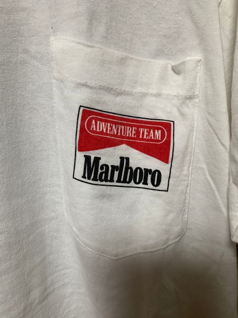 90s Marlboro マルボロ アドベンチャーチーム ポケット付 Tシャツ