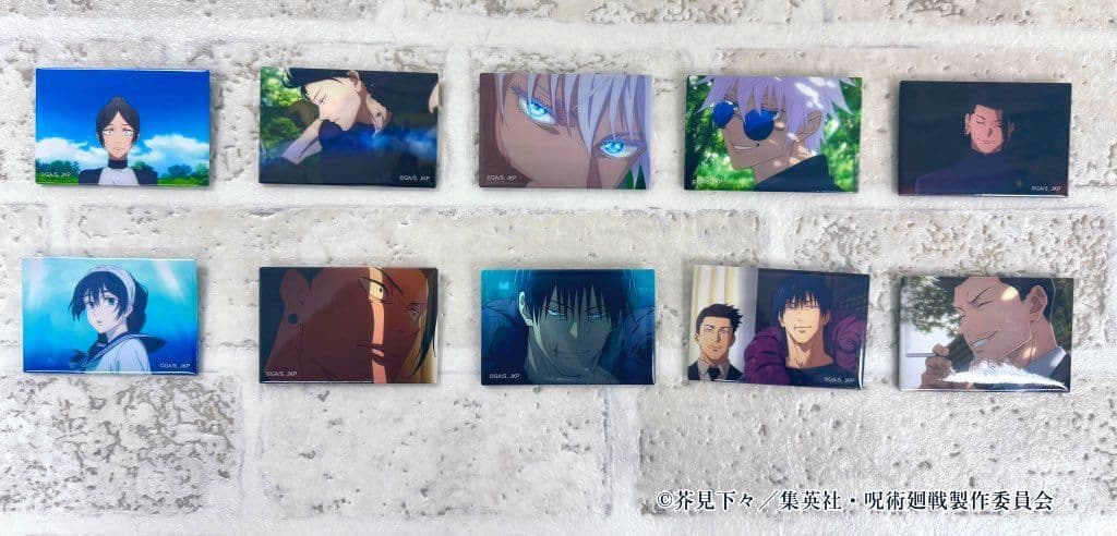 呪術廻戦プラザ 懐玉 玉折 場面写 スクエア 缶バッジ C D 五条 夏油