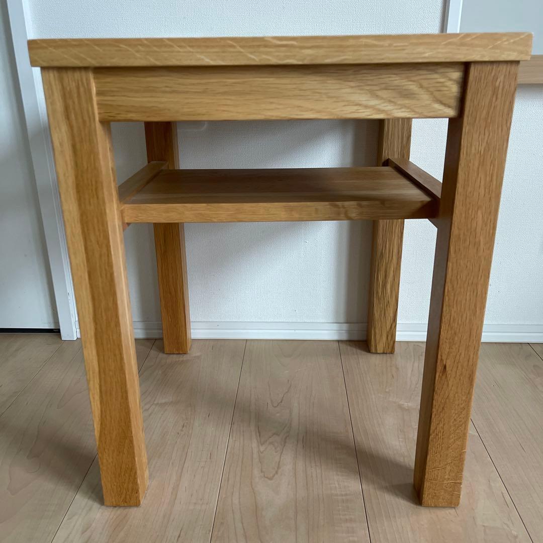 無印良品 オーク無垢材 サイドテーブル ベンチ スツール 椅子 チェア ⑤