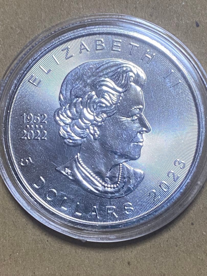 2023年 カナダ メイプルリーフ銀貨 1オンス(純銀) カプセル付き