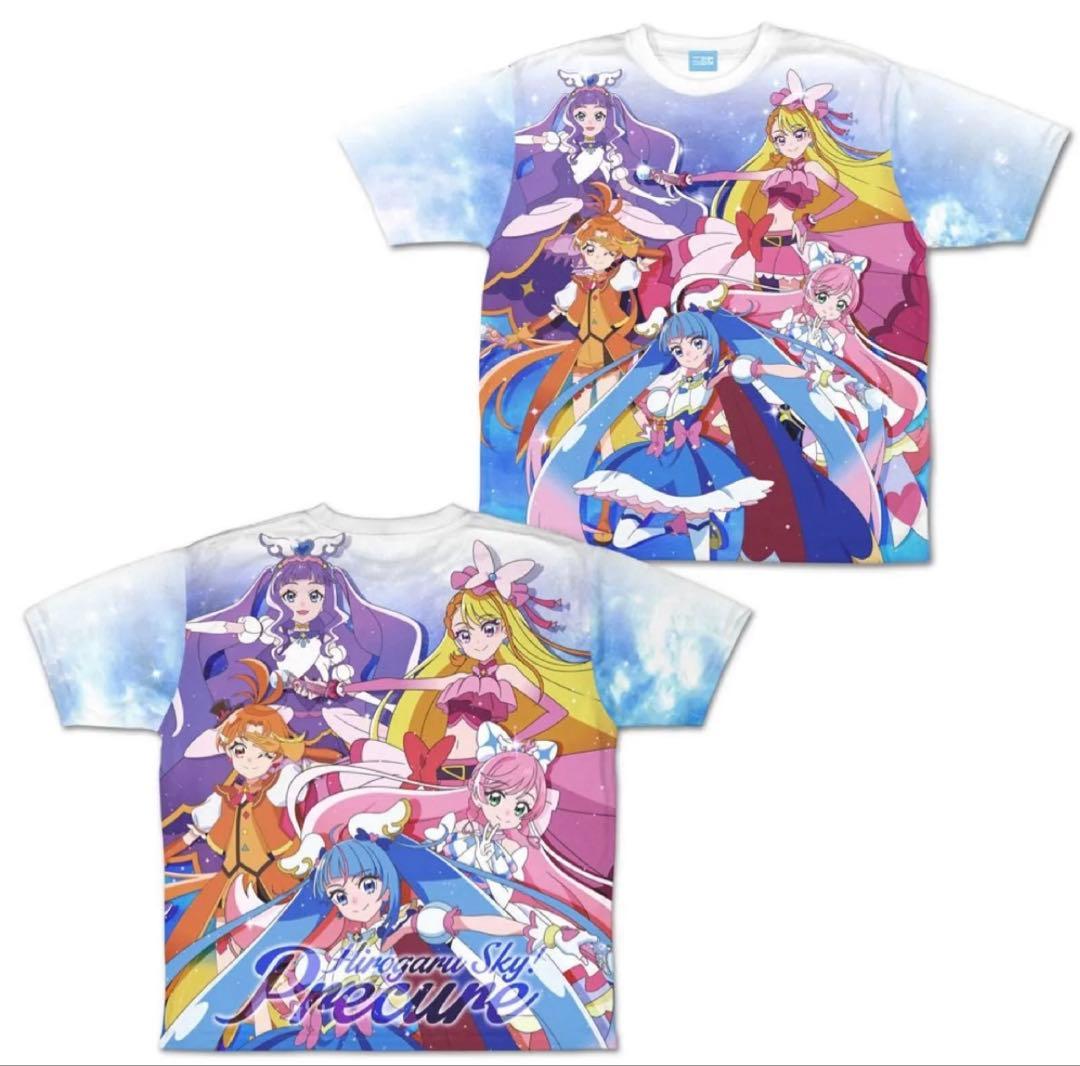 新品　L ひろがるスカイ！プリキュア 両面フルグラフィックTシャツ COSPA
