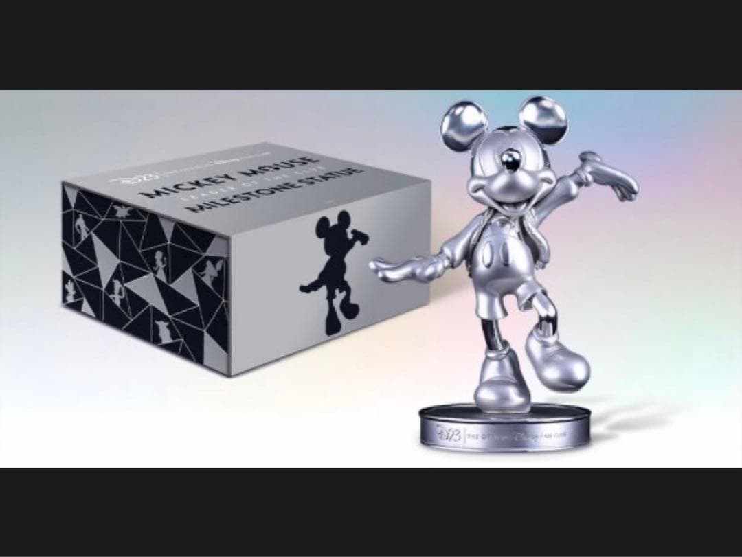 D23 2023年メンバー限定　ディズニー100周年　ミッキー　像　シルバー