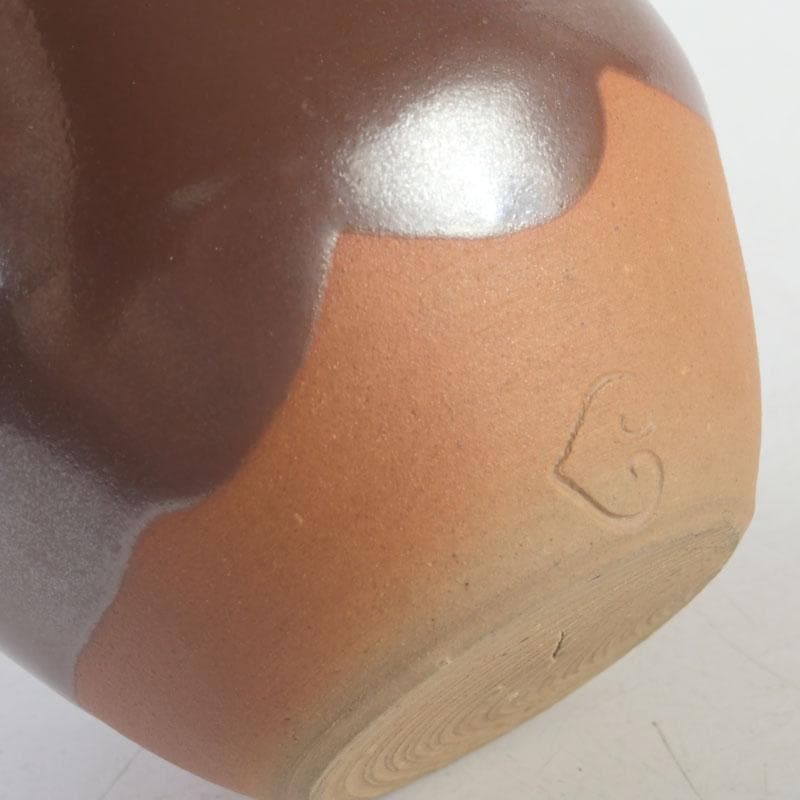 茶道具　瀬戸焼　茶入　銘「松かき」　仕覆付　松尾不染斎極め箱　V　9275