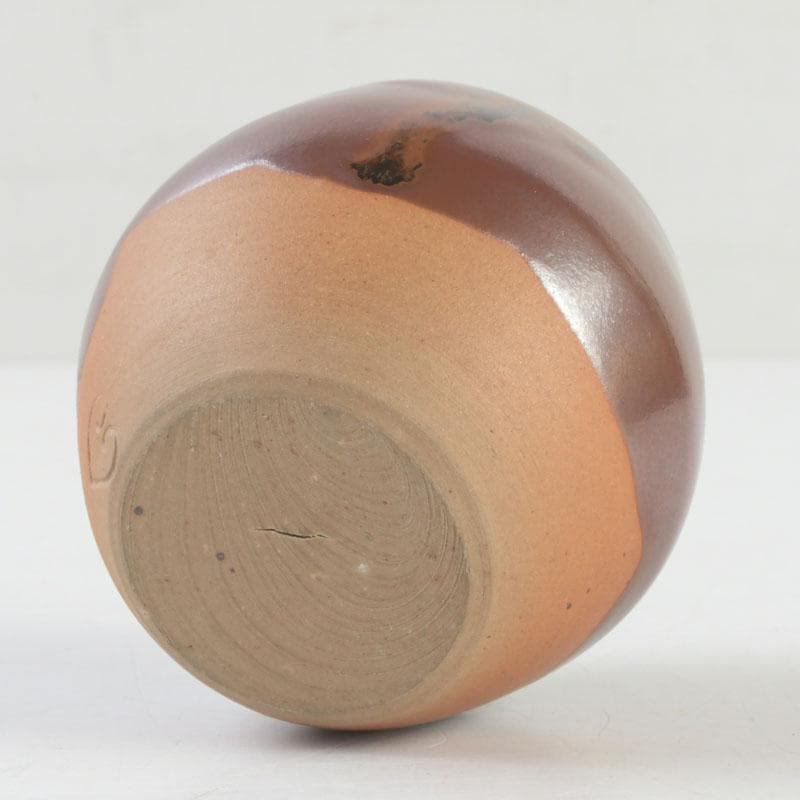 茶道具　瀬戸焼　茶入　銘「松かき」　仕覆付　松尾不染斎極め箱　V　9275