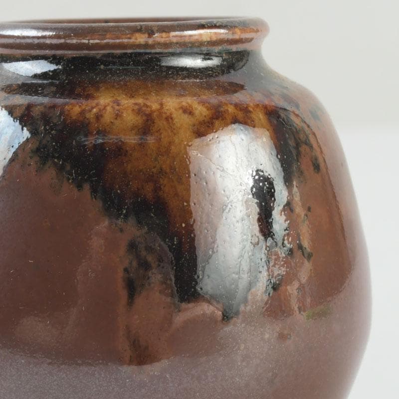 茶道具　瀬戸焼　茶入　銘「松かき」　仕覆付　松尾不染斎極め箱　V　9275