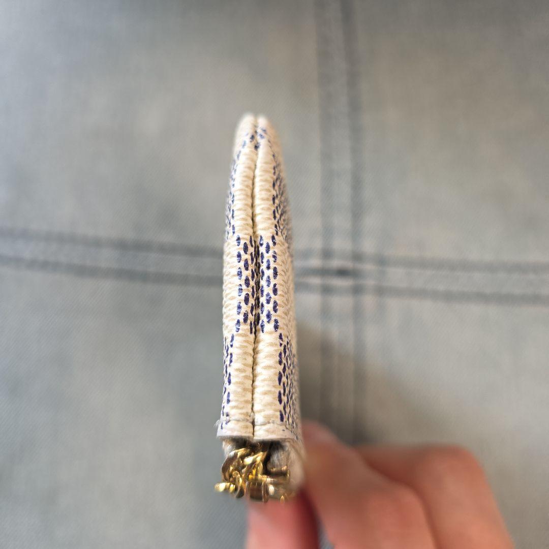 【Iza】 小銭入れ ダミエ アズール ポシェットクレ 中古品