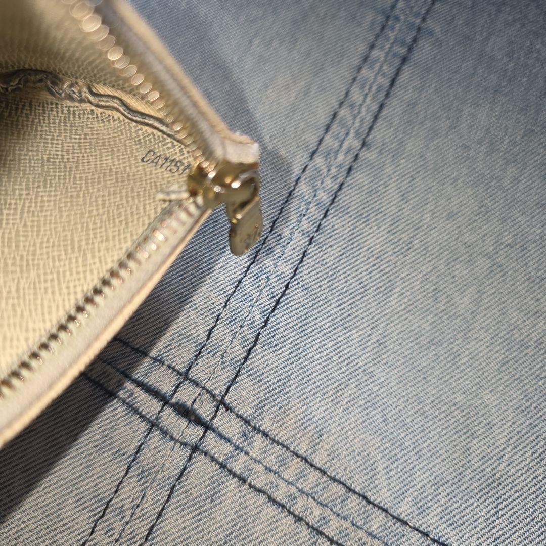 【Iza】 小銭入れ ダミエ アズール ポシェットクレ 中古品