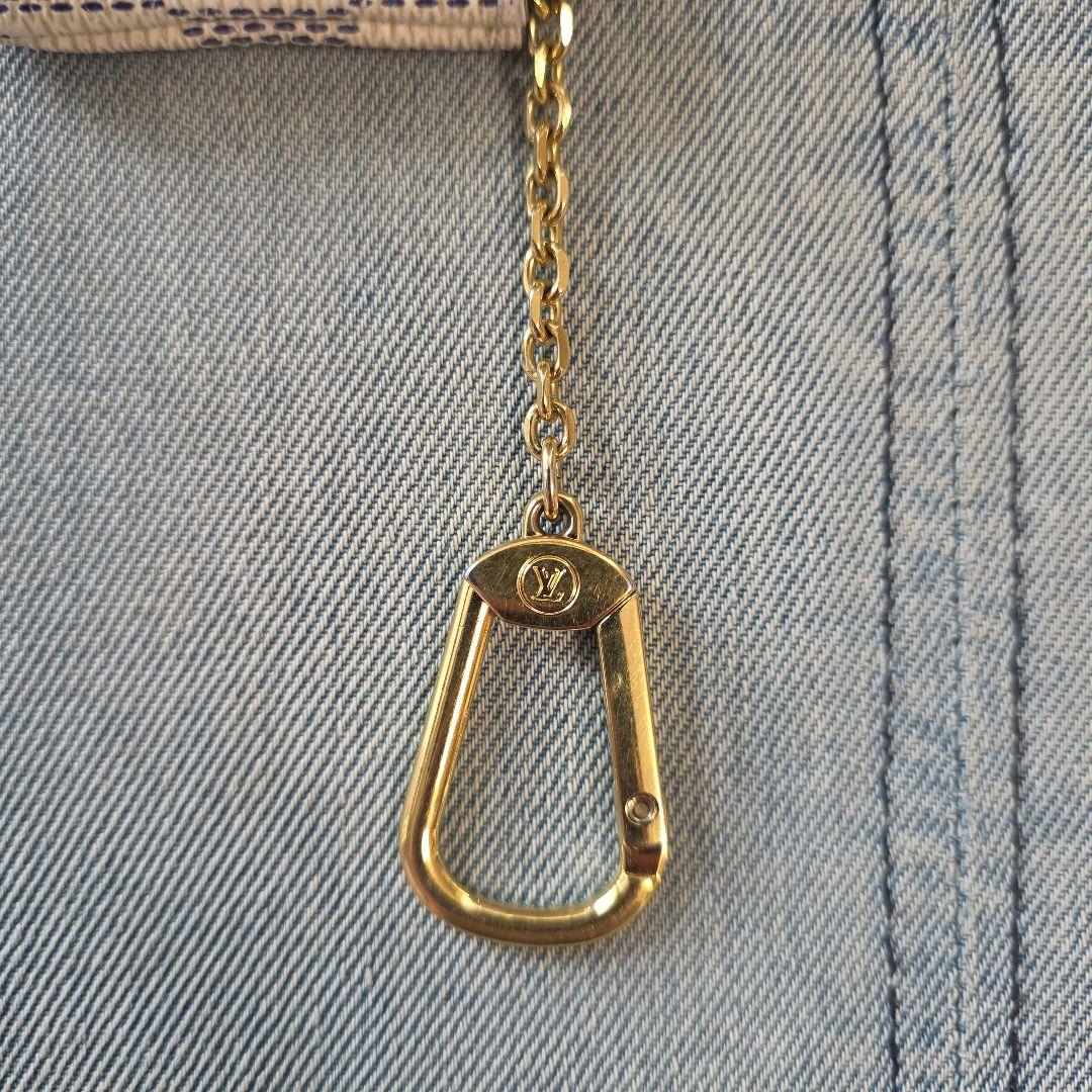 【Iza】 小銭入れ ダミエ アズール ポシェットクレ 中古品