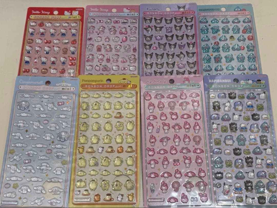 [正規品]ボンボンドロップシールミニ　サンリオ8点セット